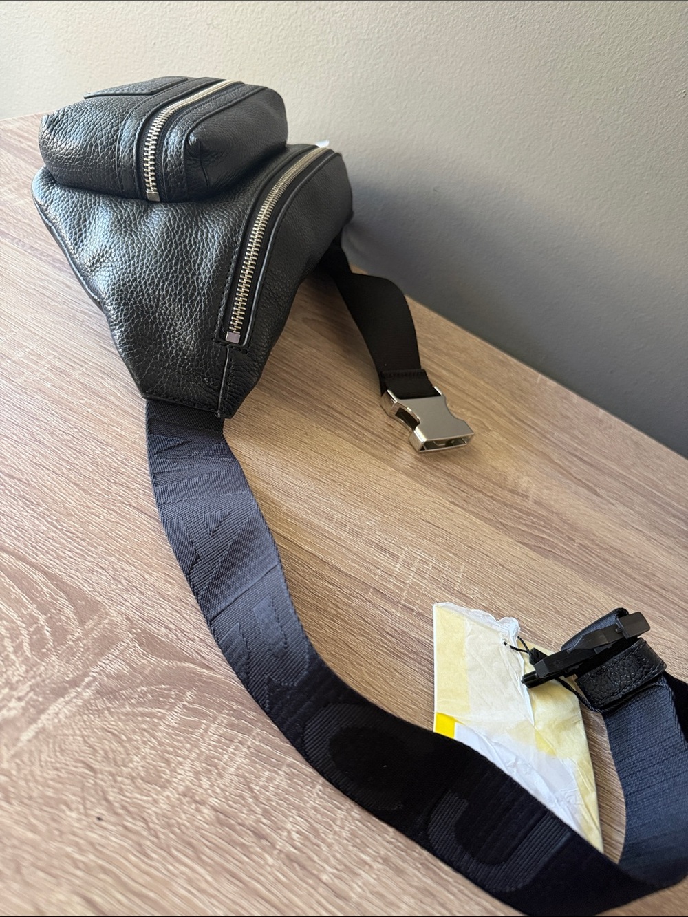 Marc Jacobs The Leather Belt Bag Black Leather Waist Pack New - Picture 6 of 15
